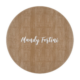 Planche À Découper Clair Brown Plain Élégante Calligraphie minimalist