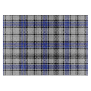 Planche À Découper Clan écossais tartan bleu et blanc de Hannay