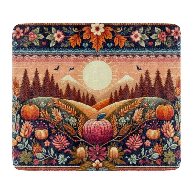Planche À Découper Classique Fair Isle Automne (Devant)