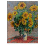 Planche À Découper Claude Monet - Bouquet de tournesols<br><div class="desc">Bouquet de tournesols / Bouquet de tournois - Claude Monet,  Huile sur toile,  1881</div>