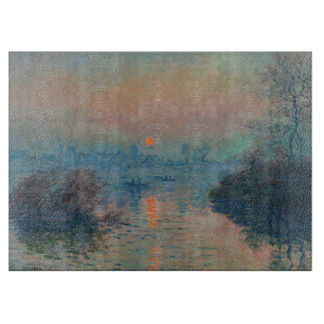 Planche À Découper Claude Monet - Coucher de soleil sur la Seine à La (Devant)