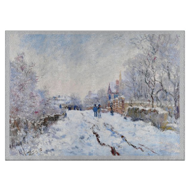 Planche À Découper Claude Monet neige à Argenteuil (Devant)