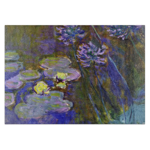 Planche À Découper Claude Monet Nymphéas Agapanthus Art Vintage