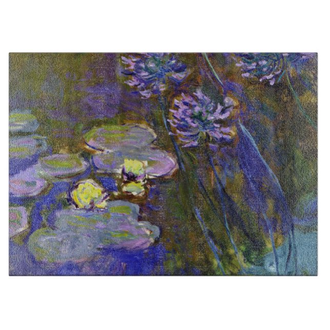 Planche À Découper Claude Monet Nymphéas Agapanthus Art Vintage (Devant)