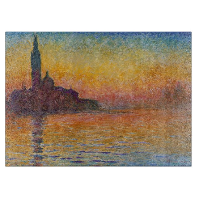 Planche À Découper Claude Monet - San Giorgio Maggiore à Dusk (Devant)