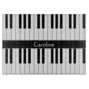 Planche À Découper Clavier blanc noir