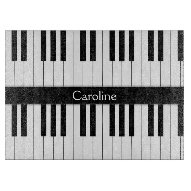 Planche À Découper Clavier blanc noir (Devant)