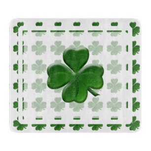 Planche À Découper Clover à quatre feuilles - Symbole de la Saint Pat