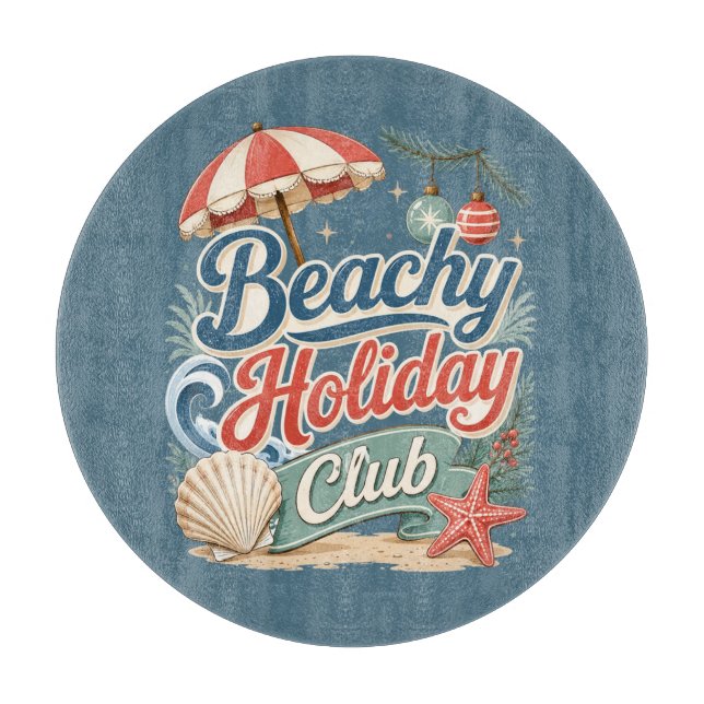 Planche À Découper Club de vacances de Noël sur la côte (Devant)