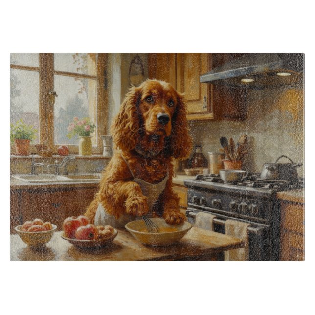 Planche À Découper Cocker Spaniel cuisine dans la cuisine (Devant)