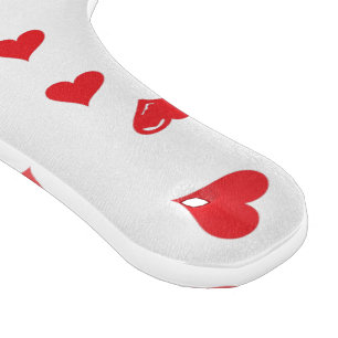 Planche À Découper Coeur d'amour rouge et blanc