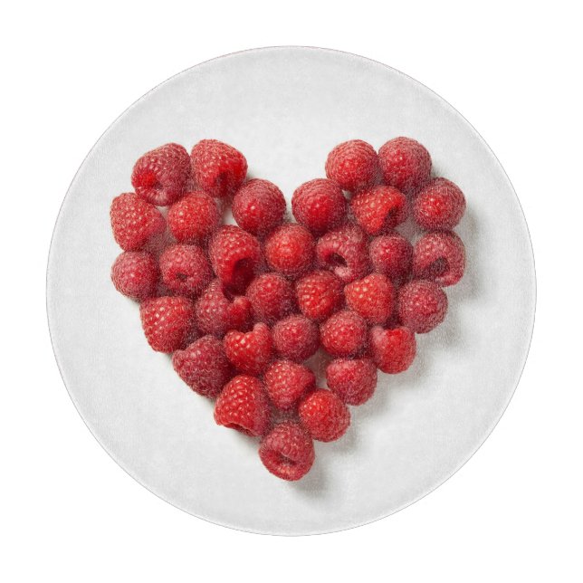 Planche À Découper Cœur de framboise (Devant)