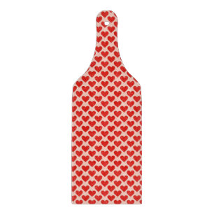 Planche À Découper Cœur de la Saint-Valentin traditionnel rouge