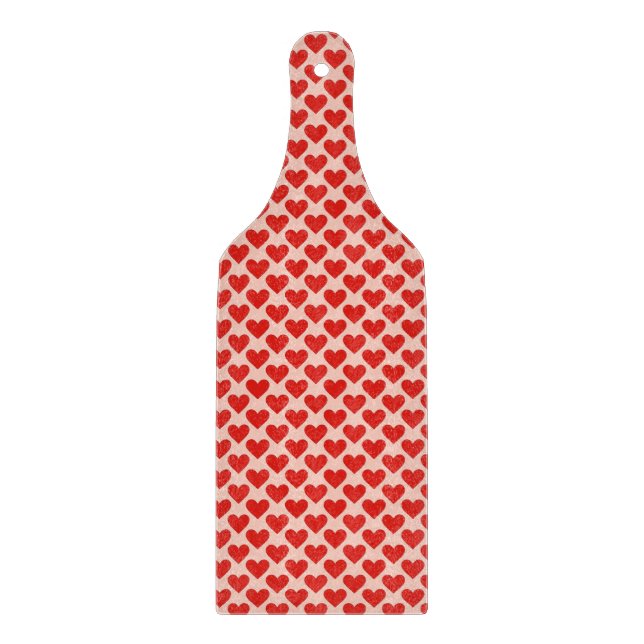 Planche À Découper Cœur de la Saint-Valentin traditionnel rouge (Devant)