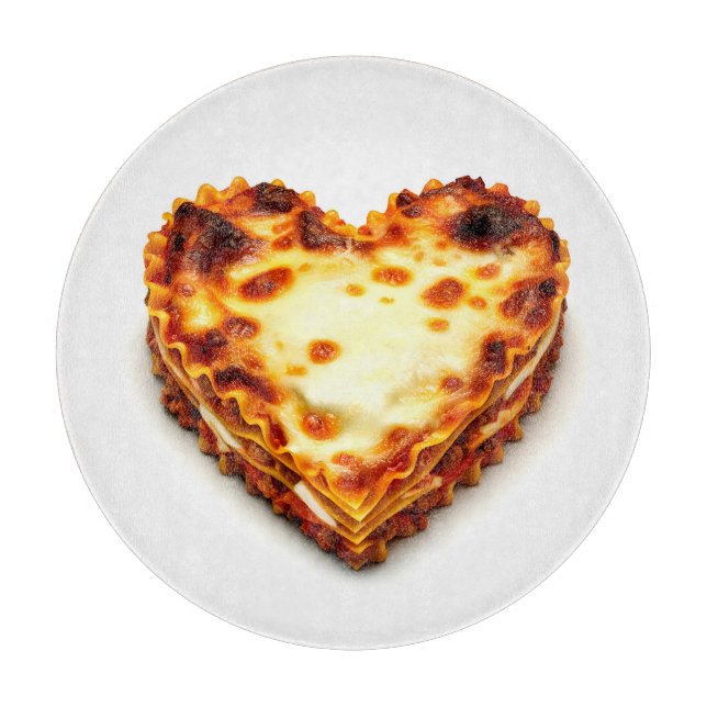 Planche À Découper Cœur de lasagne (Devant)