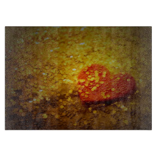 Planche À Découper Coeur et Parties scintillant sur la page Vintage d