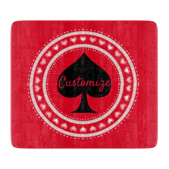 Planche À Découper Coeurs Cercle Black Spades Thunder_Cove (Devant)