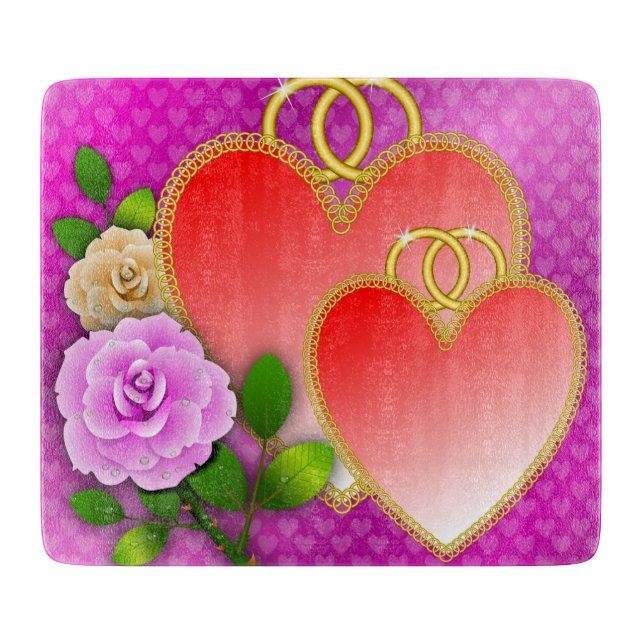 Planche À Découper Cœurs d'amour Saint-Valentin-20362 (Devant)