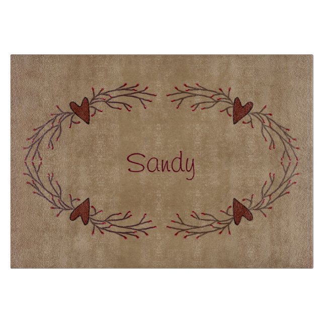 Planche À Découper Coeurs Et Planche De Découpe En Verre Berry (Devant)