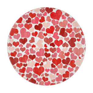 Planche À Découper Coeurs multicolores Motif-20367