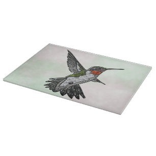 Planche À Découper Colibri à gorge rubis