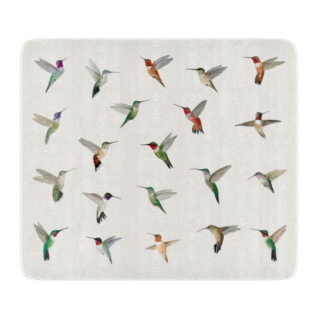 Planche À Découper Colibris d'Amérique du Nord (Devant)