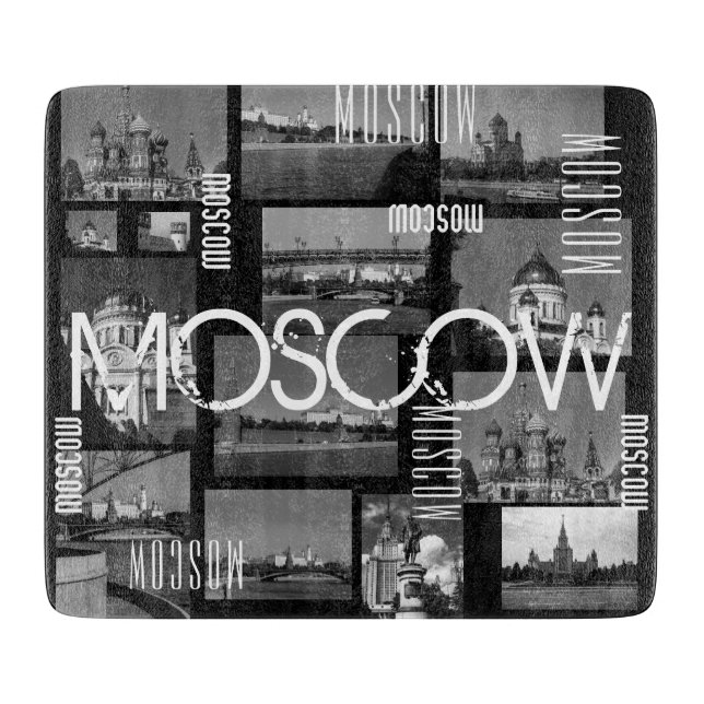 Planche À Découper Collage City Architecture de Moscou Russie (Devant)