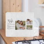 Planche À Découper Collage Couple Photo & Lovely Romantic Wife Cadeau<br><div class="desc">Collage Couple Photo & Lovely Romantic Wife Cadeau</div>