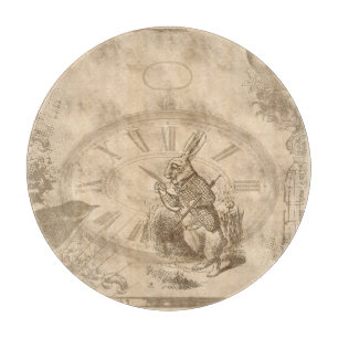 Planche À Découper Collage de lapin blanc vintage