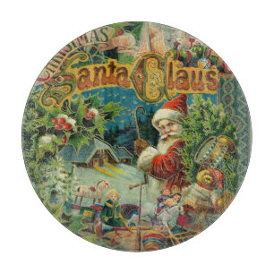Planche À Découper Collage de Noël victorien du Père Noël Antique
