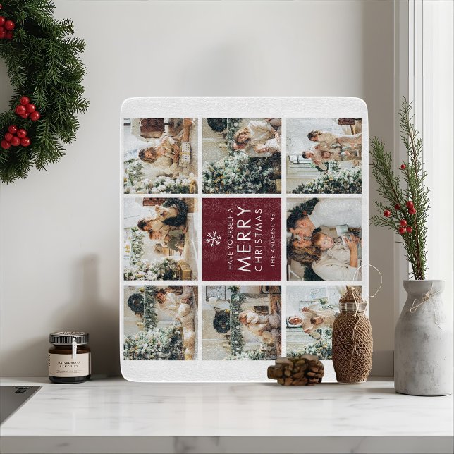 Planche À Découper Collage de photos de Noël personnalisé  (Créateur téléchargé)