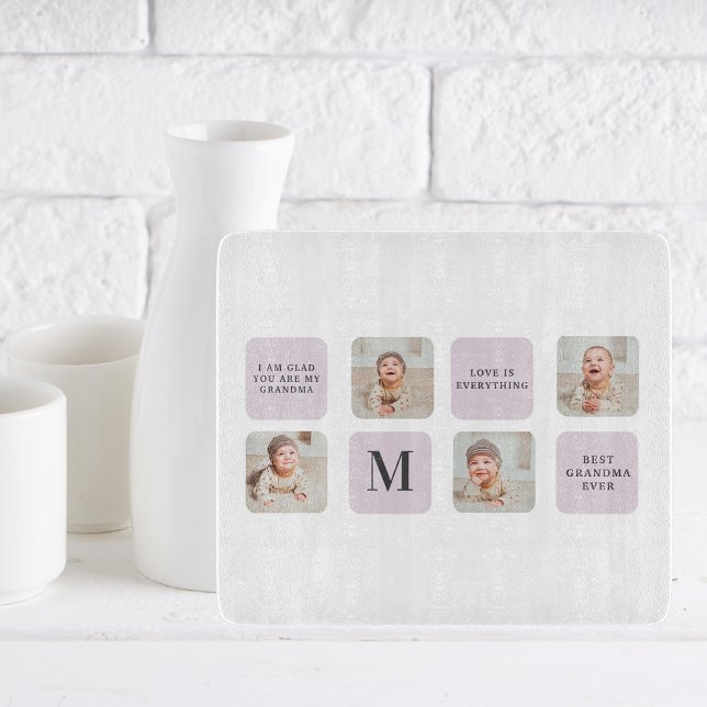 Planche À Découper Collage Photo & Meilleure Grand-Mère Jamais Meille (Créateur téléchargé)