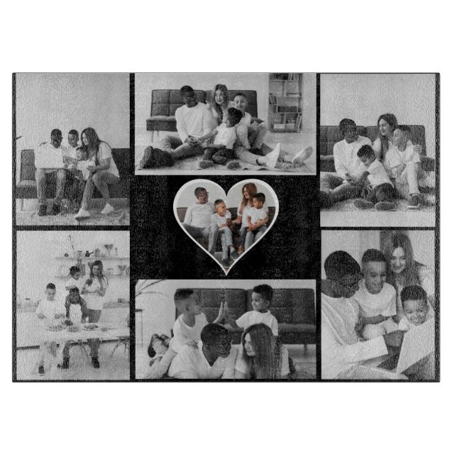 Planche À Découper Collage photo noir et blanc 7 (Devant)