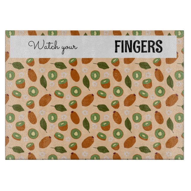 Planche À Découper Collection de Motifs de paniers de fruits - Kiwi (Devant)