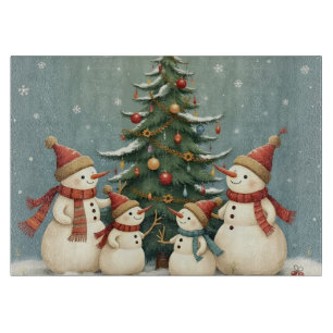 Planche À Découper Collection de Noël de famille Festive Snowman