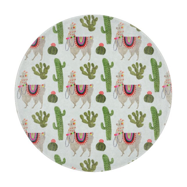Planche À Découper Collection Llamarama | Cactus & Llama Motif (Devant)