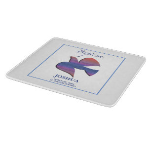 Planche À Découper Colombe de baptême adulte personnalisable