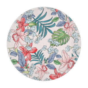 Planche À Découper Coloré Tropical Jungle sans fil Imprimer