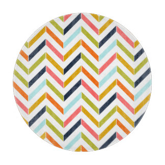Planche à découper colorée Chevron