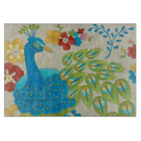 Colorful Peacock et Fleurs
