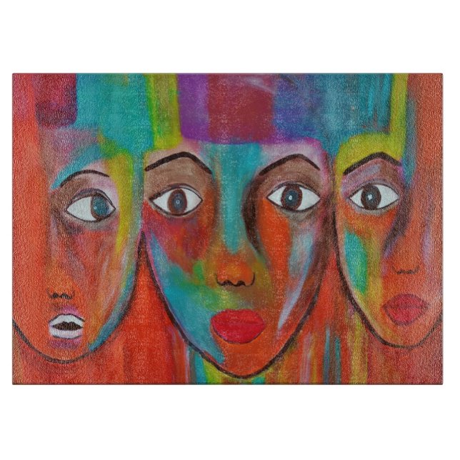 Planche À Découper Commission Africaine de Peinture à l'huile (Devant)