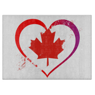 Planche À Découper Commission de coupe du verre de la fête du Canada