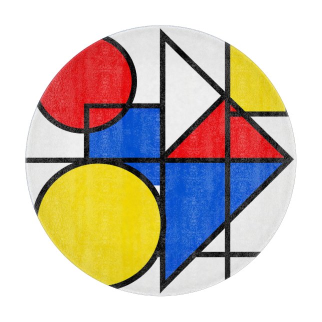 Planche À Découper Composition de couleurs primaires de Mondrian (Devant)