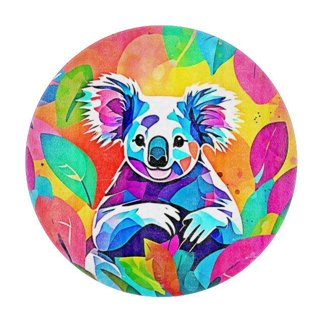 Planche À Découper Conception Abstraite de Koala (Devant)