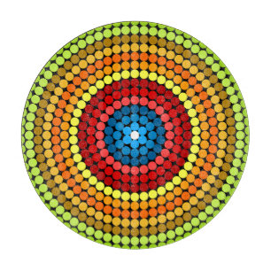 Planche À Découper Conception d'art mandala abstrait pointillé-65904