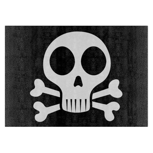 Planche À Découper Conception de crâne de pirate (Devant)