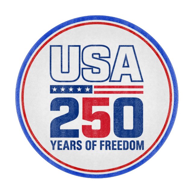 Planche À Découper Conception de drapeau patriotique USA 250 ans de l (Devant)
