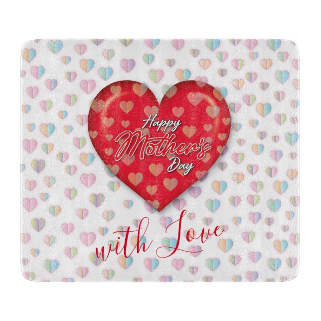 Planche À Découper Conception de la fête des mères (Devant)