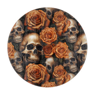 Planche À Découper Conception de la série Un crâne et des roses 9