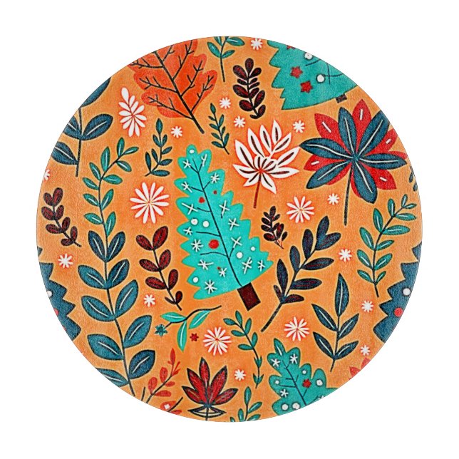 Planche À Découper Conception de motif de Noël lumineux (Devant)